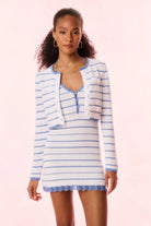 LoveShackFancy Lamiya Striped Crochet Cardigan - Endless Waves