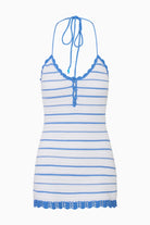 LoveShackFancy Lilibelle Striped Crochet Mini Dress - Endless Waves
