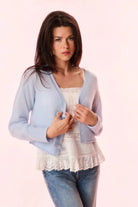 LoveShackFancy Luisella Lightweight Cashmere Cardigan - Endless Waves