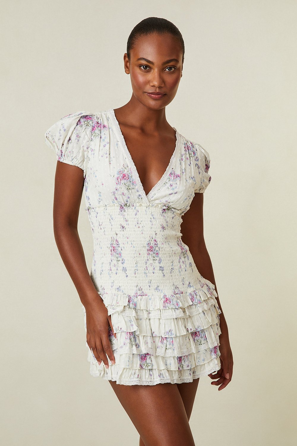 LoveShackFancy LoveShackFancy Radia Dress in Berry Medley Endless Waves