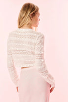 LoveShackFancy Roselline Cotton Ribbon Cardigan - Endless Waves