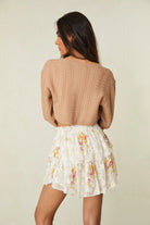 LoveShackFancy Ruffle Mini Skirt in Lemon Pie - Endless Waves