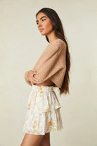 LoveShackFancy Ruffle Mini Skirt in Lemon Pie - Endless Waves