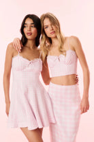 LoveShackFancy Shai Linen Gingham Mini Dress - Endless Waves