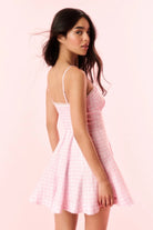 LoveShackFancy Shai Linen Gingham Mini Dress - Endless Waves