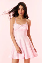 LoveShackFancy Shai Linen Gingham Mini Dress - Endless Waves