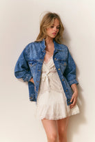 LoveShackFancy Valette Bow Denim Jacket - Endless Waves