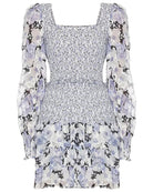 LoveShackFancy LoveShackFancy Scout Long Sleeve Mini Dress Endless Waves