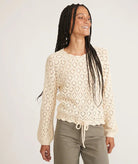 Marine Layer Crochet Fringe Sweater