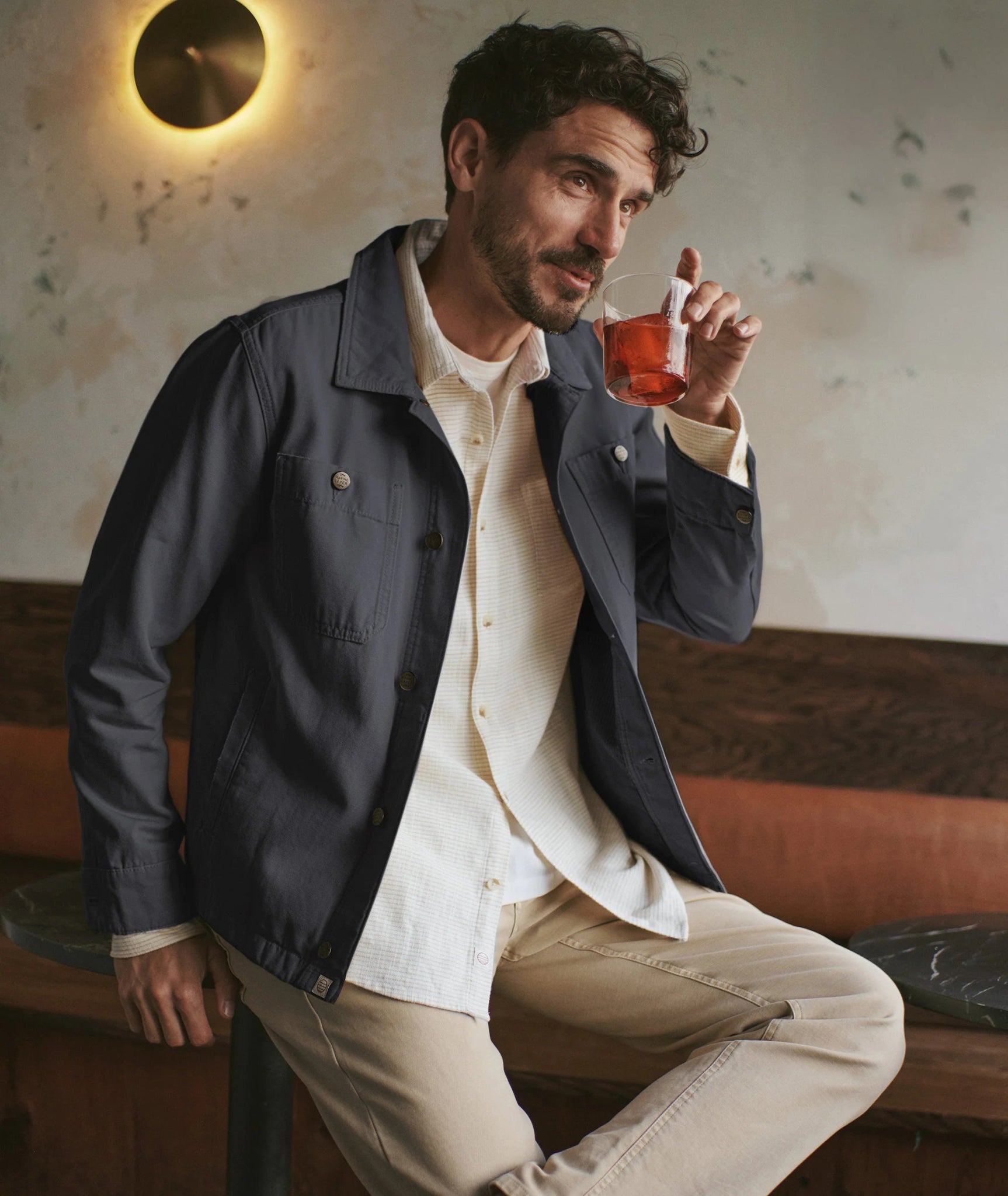 Marine Layer Marine Layer Patrick Canvas Overshirt Endless Waves