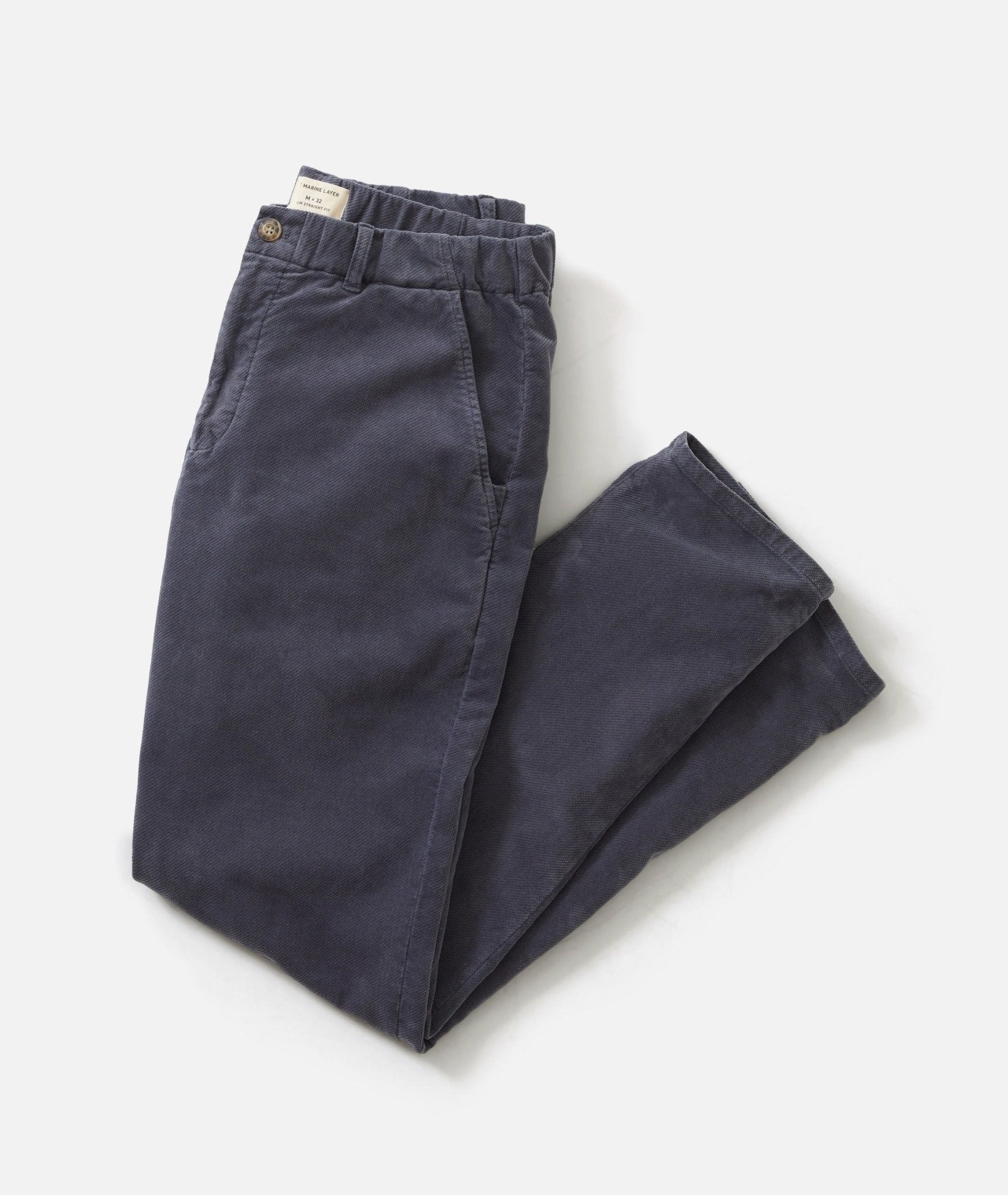 Marine Layer Saturday Slim Straight Moleskin Chino - Endless Waves