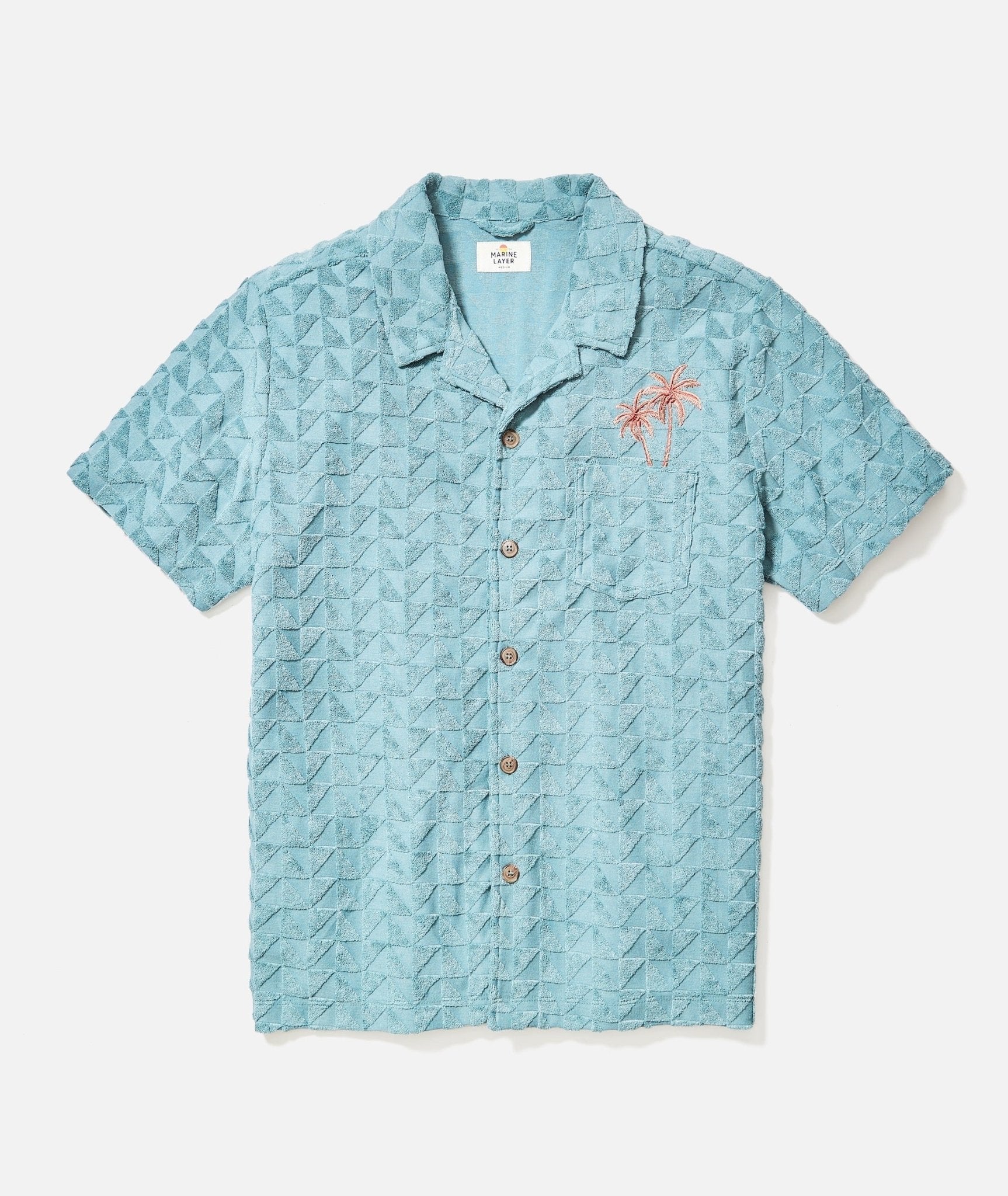 Marine Layer Marine Layer Towel Terry Resort Shirt - Final Sale Endless Waves