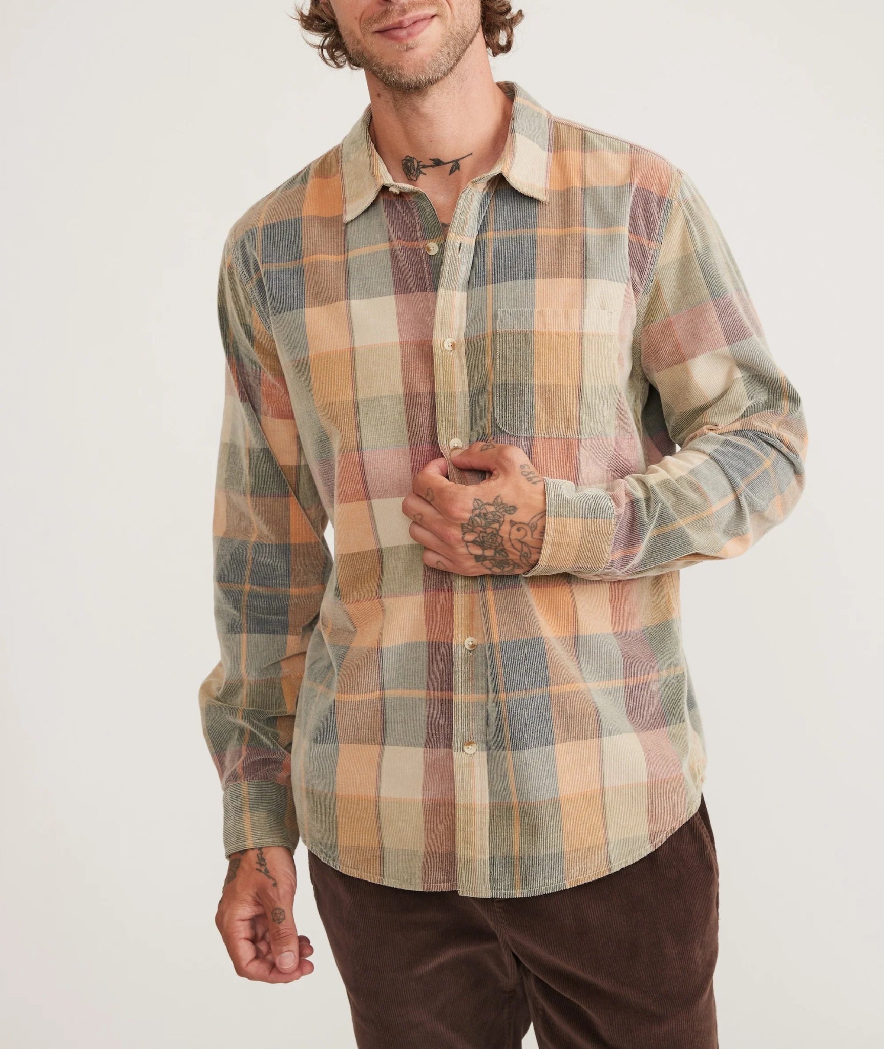 Marine Layer Marine Layer Lightweight Cord Shirt Endless Waves