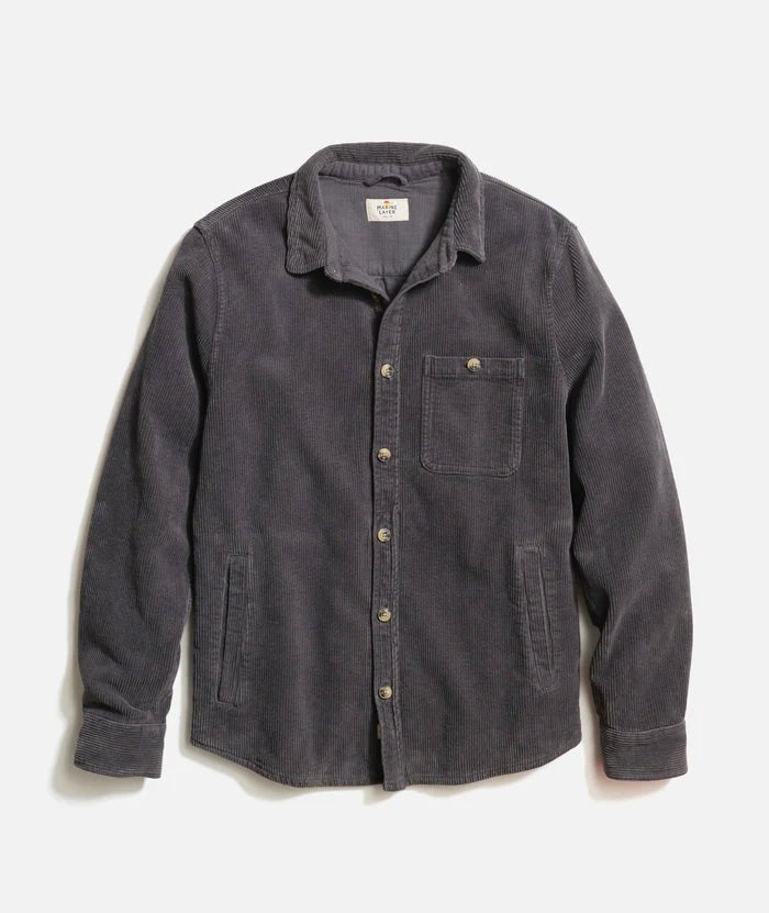 Marine Layer Men's Max Broken In Corduroy Overshirt Endless Waves