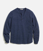 Merino Blend Sweater Henley - Endless Waves