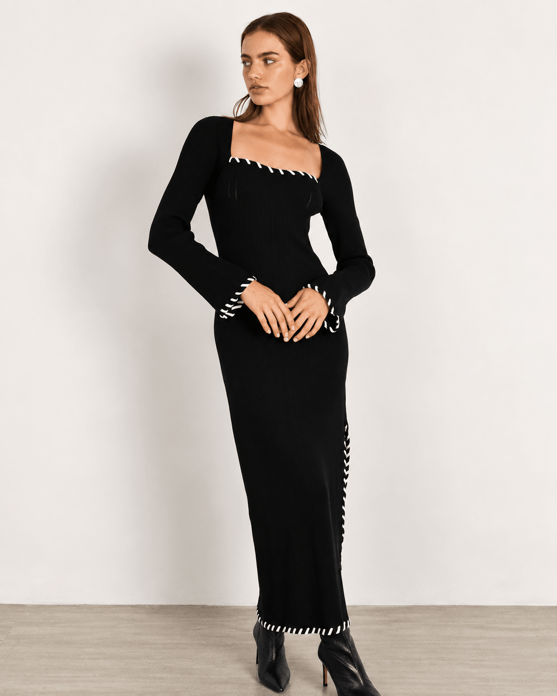 Mon Renn Trace Knit Midi Endless Waves