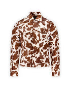 Monfrère Dean Cowhide Jacket - Genuine leather animal print trucker jacket with a one-of-one natural finish.