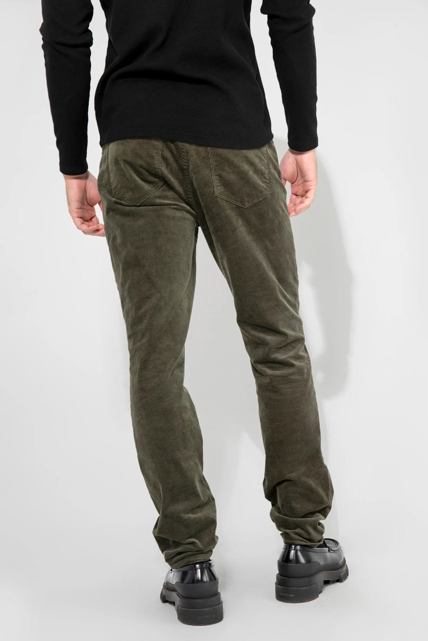 Monfrère Monfrere Brando Slim Fit Needle Cord Pants in Juniper Endless Waves