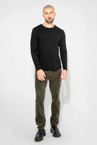 Monfrère Monfrere Brando Slim Fit Needle Cord Pants in Juniper Endless Waves