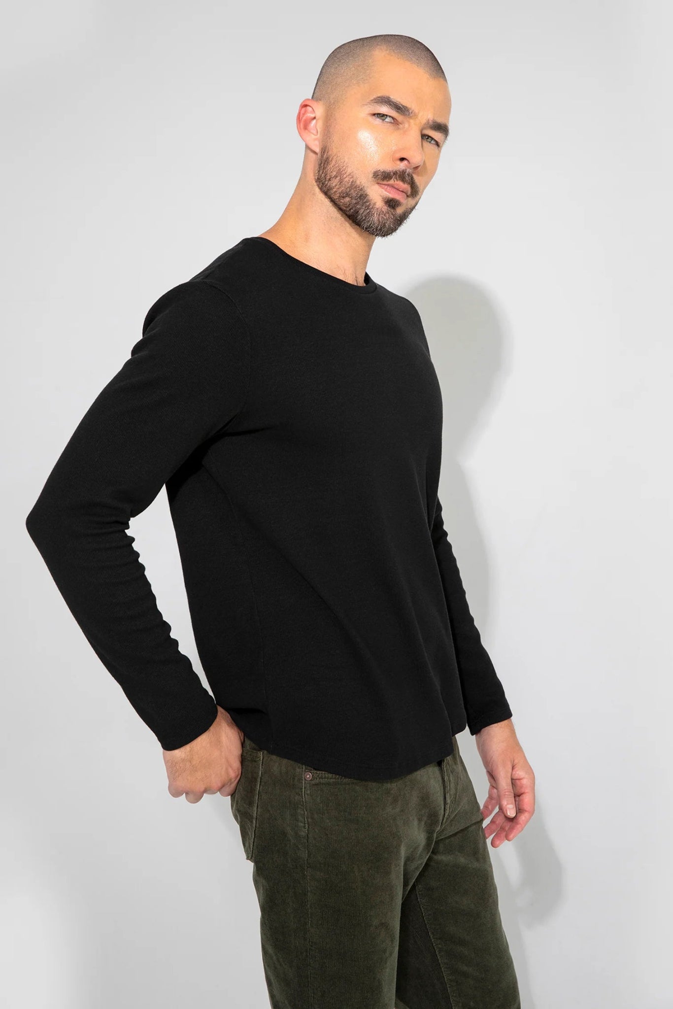 Monfrère Monfrère Dann Ribbed Long Sleeve Endless Waves
