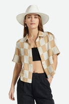 Brixton Women's Mykonos Boxy Short Sleeve Shirt available at Endless Waves Boutique