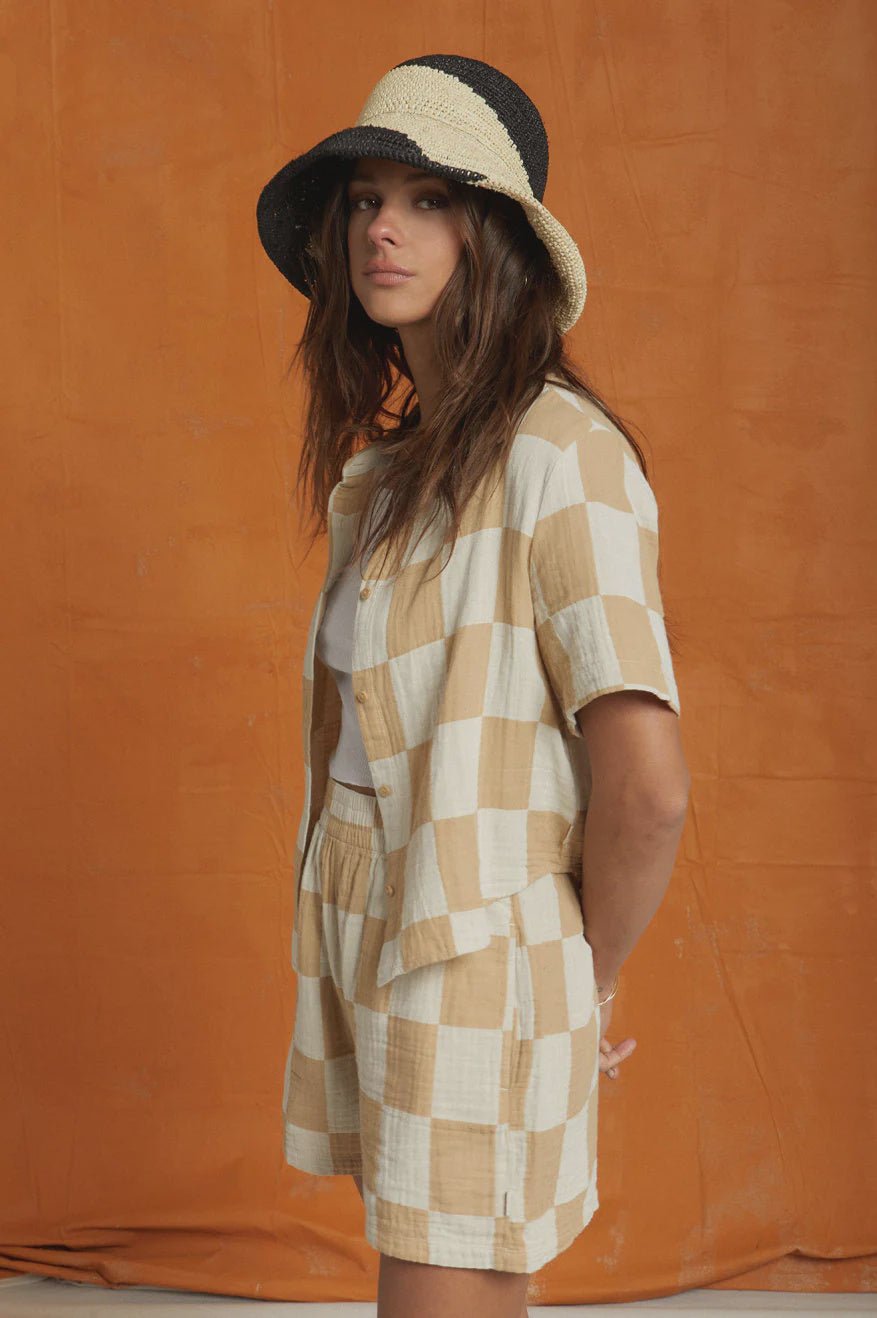 Brixton Brixton Mykonos Boxy Short Sleeve Shirt Endless Waves