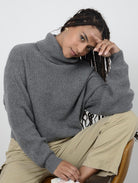 Naia Recycled Cashmere Turtleneck - Endless Waves