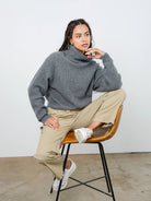 Naia Recycled Cashmere Turtleneck - Endless Waves