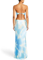 Natalia Silk Scarf Top - Endless Waves