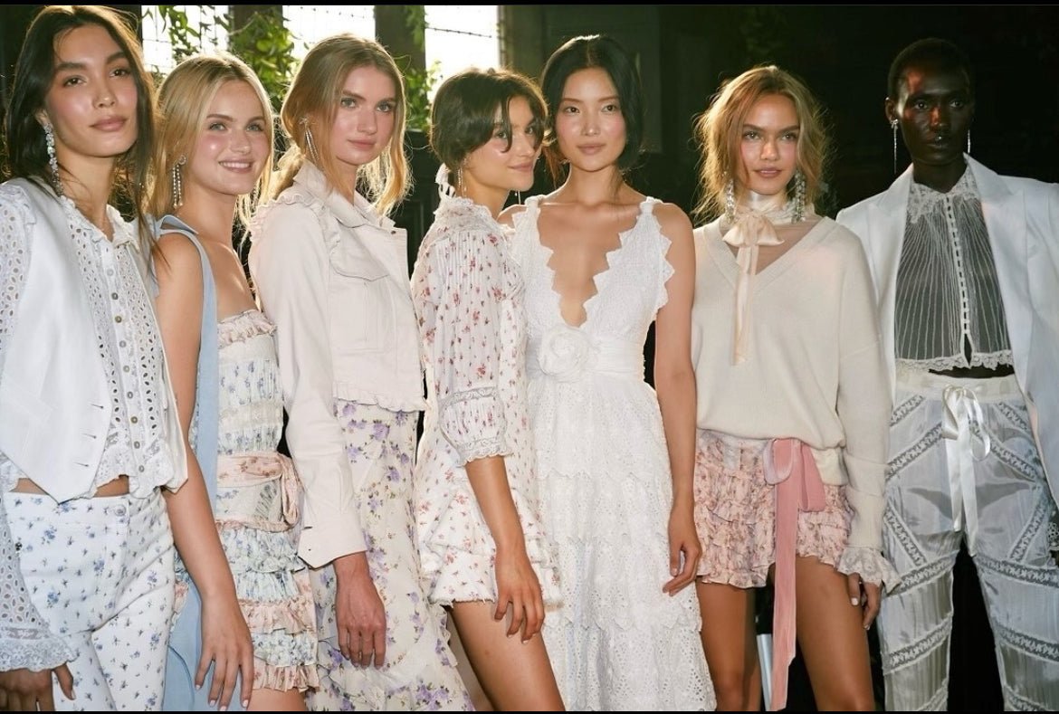 LoveShackFancy LoveShackFancy Nevis Eyelet Maxi Dress Endless Waves