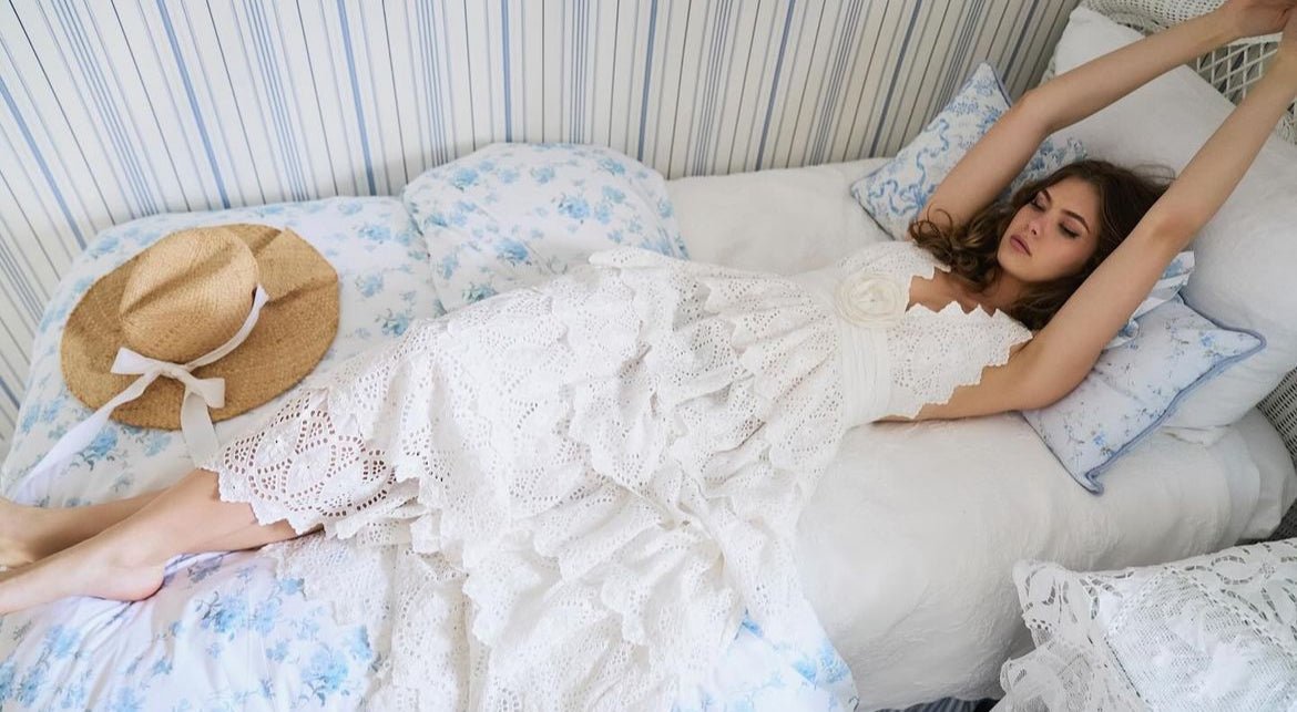 Nevis Eyelet Halter Maxi Dress - Endless Waves