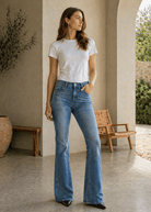 Noend Denim Scarlett Mid Rise Flare