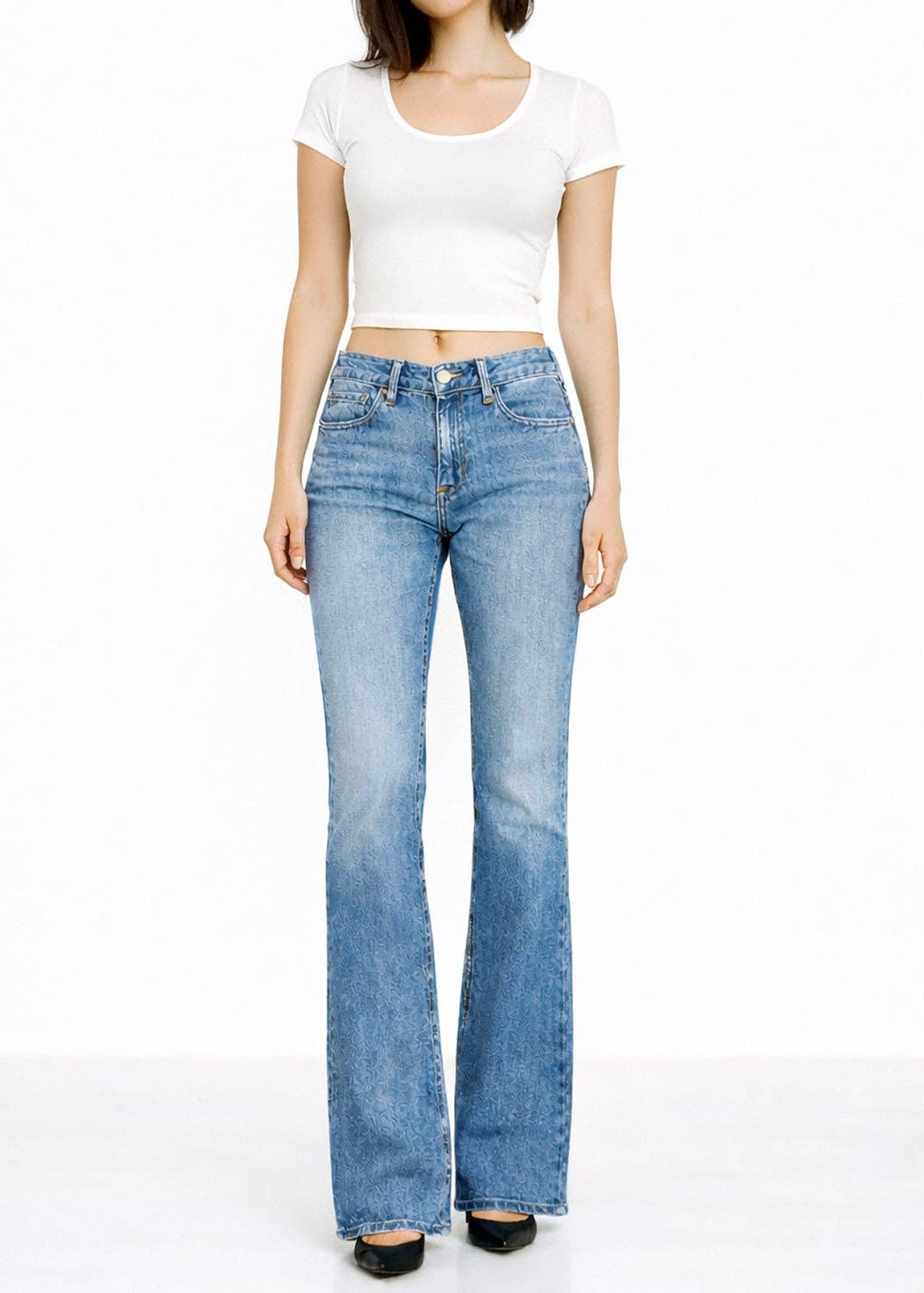 Noend Denim Scarlett Mid Rise Flare