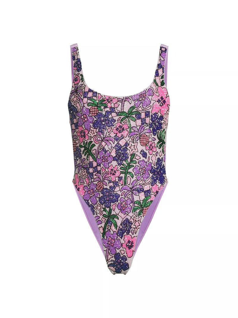 Oceanus Fia Tropical Beaded Swimsuit - Endless Waves