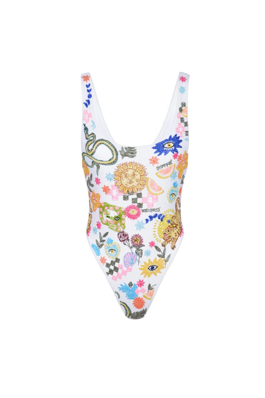Oceanus Sunny Snake Beaded Swimsuit - Endless Waves
