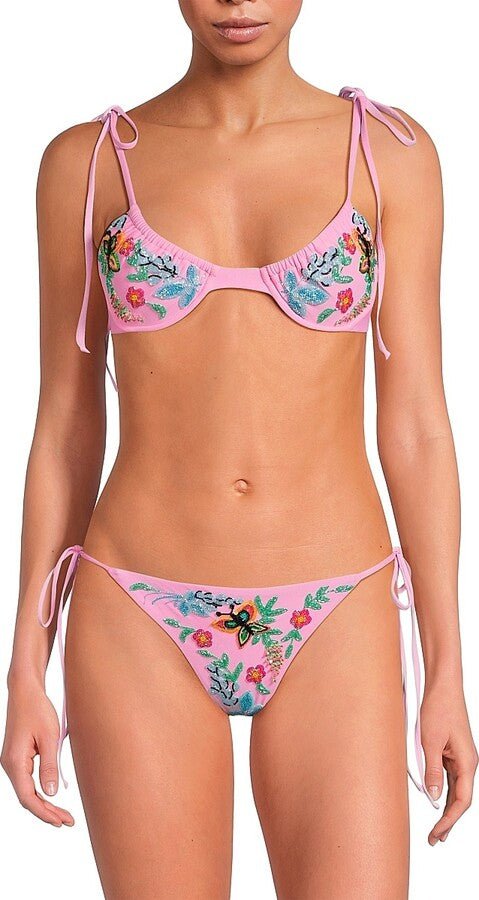 Oceanus Oceanus Los Angeles Beaded Bikini Bottom Endless Waves