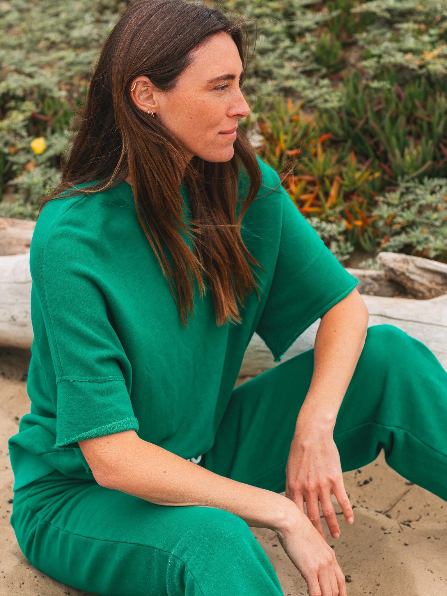 Electric & Rose Electric & Rose Ojai Pant in Sea Glass Endless Waves