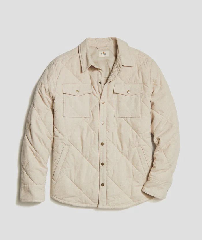 Marine Layer Marine Layer Olin Quilted Overshirt - Taupe Endless Waves