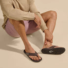 OluKai Men's Tuahine Waterproof Leather Sandals - Endless Waves