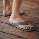 OluKai Men's Tuahine Waterproof Leather Sandals - Endless Waves