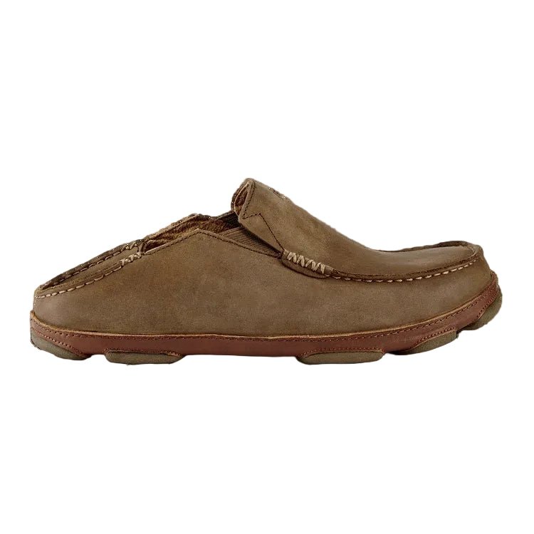 Olukai Men's Moloa Leather Slip On Slides