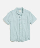 Pale Blue Classic Stretch Selvage Short Sleeve Shirt - Endless Waves