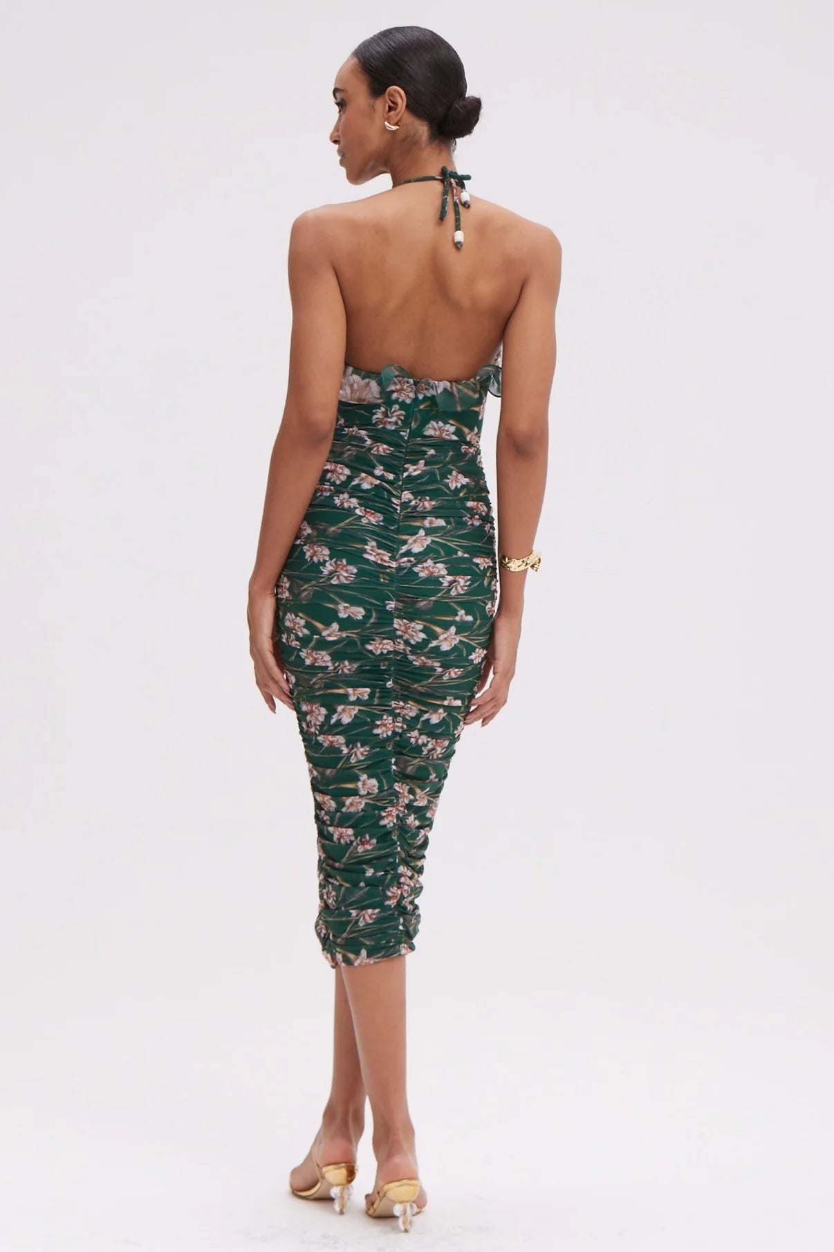 PatBO PatBO Botanic Retro Flutter Midi Dress Endless Waves
