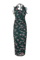 PatBO Botanic Retro Flutter Midi Dress - Endless Waves