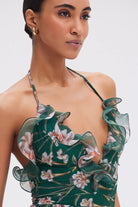 PatBO Botanic Retro Flutter Midi Dress - Endless Waves