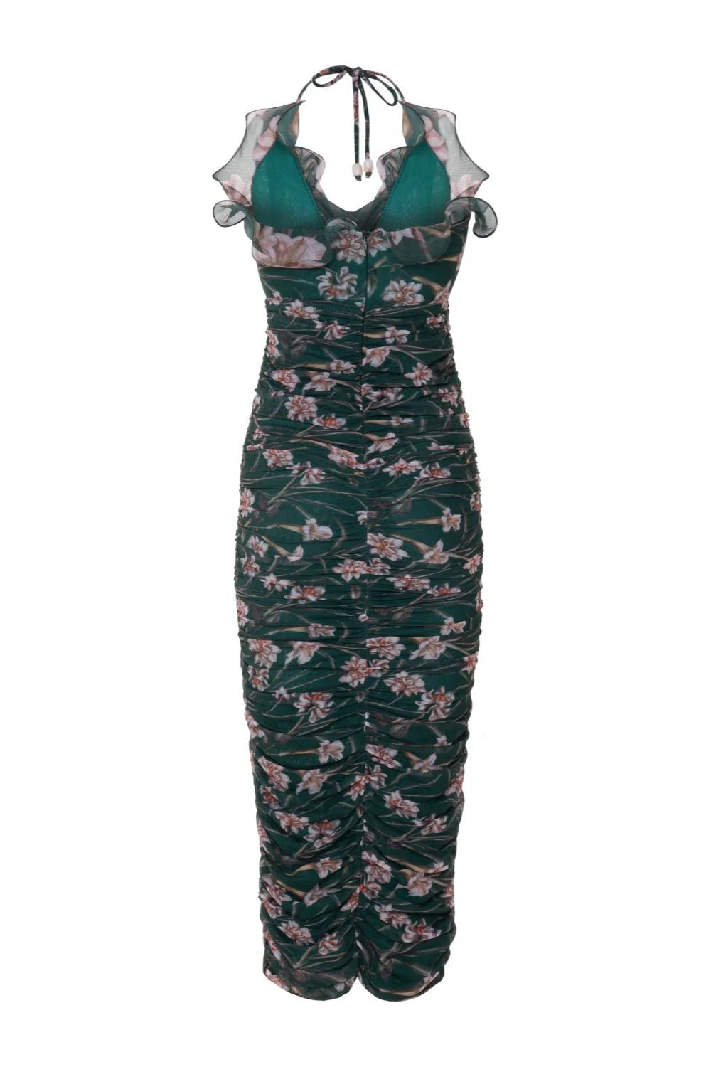 PatBO PatBO Botanic Retro Flutter Midi Dress Endless Waves