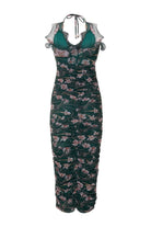 PatBO Botanic Retro Flutter Midi Dress - Endless Waves