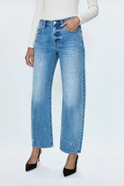 Pistola Lexi Mid Rise Bowed Straight Jean - Endless Waves