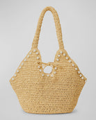 Posey Pearly Straw Tote Bag - Endless Waves