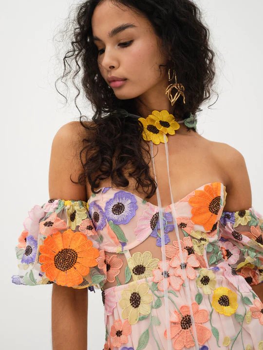 For Love & Lemons For Love & Lemons Prato Mini Dress Endless Waves